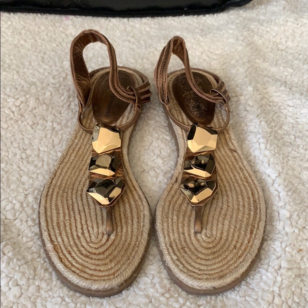 Diane Von Furstenberg Espadrille Flat Sandals 8.5